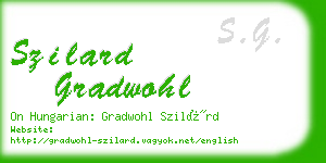 szilard gradwohl business card